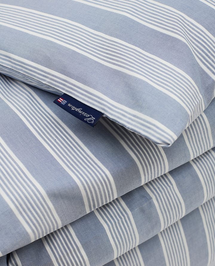 Funda nórdica Striped Lyocell Cotton 150x210 cm, Blue-white Lexington