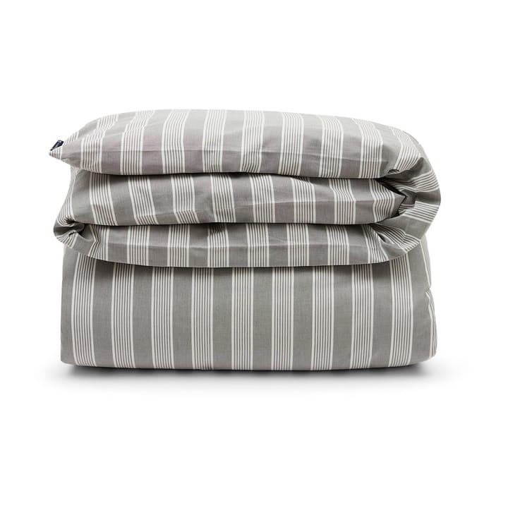 Funda nórdica Striped Lyocell Cotton 150x210 cm - Gray-white - Lexington