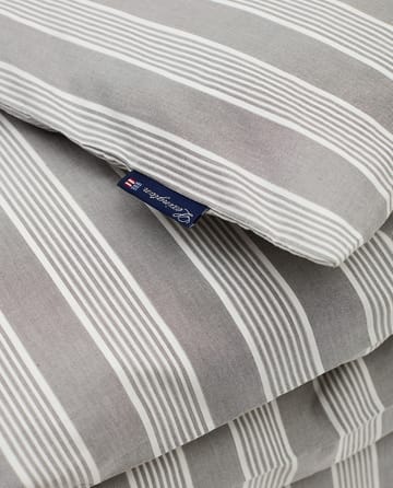 Funda nórdica Striped Lyocell Cotton 150x210 cm - Gray-white - Lexington