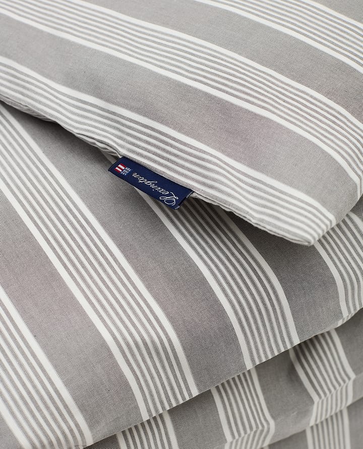 Funda nórdica Striped Lyocell Cotton 150x210 cm, Gray-white Lexington