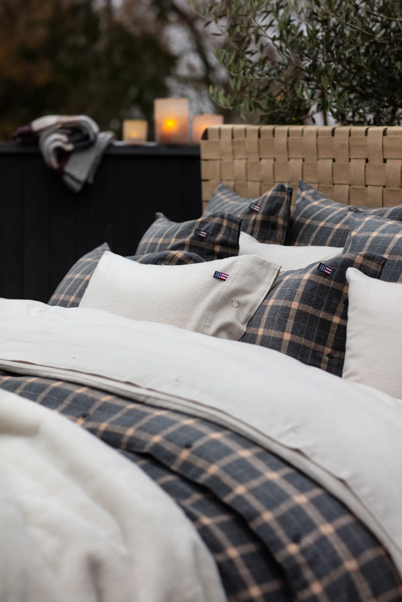 Funda nórdica Striped Organic Cotton Flannel 150x210 cm | Lexington