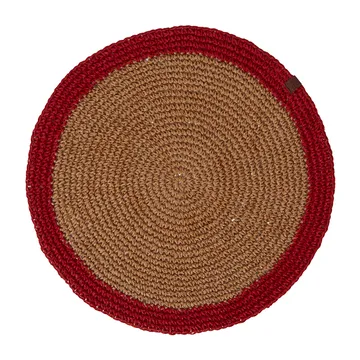 Individual Round Recycled Paper Straw Ø38 - Beige-rojo - Lexington