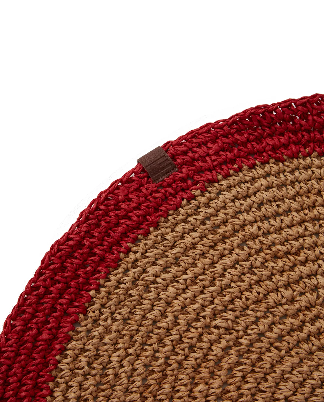 Individual Round Recycled Paper Straw Ø38, Beige-rojo Lexington