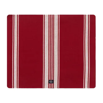 Individual Striped Organic Cotton Rib 40x50 cm - Rojo-blanco - Lexington