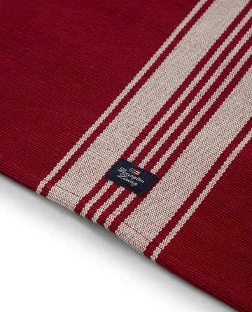 Individual Striped Organic Cotton Rib 40x50 cm - Rojo-blanco - Lexington