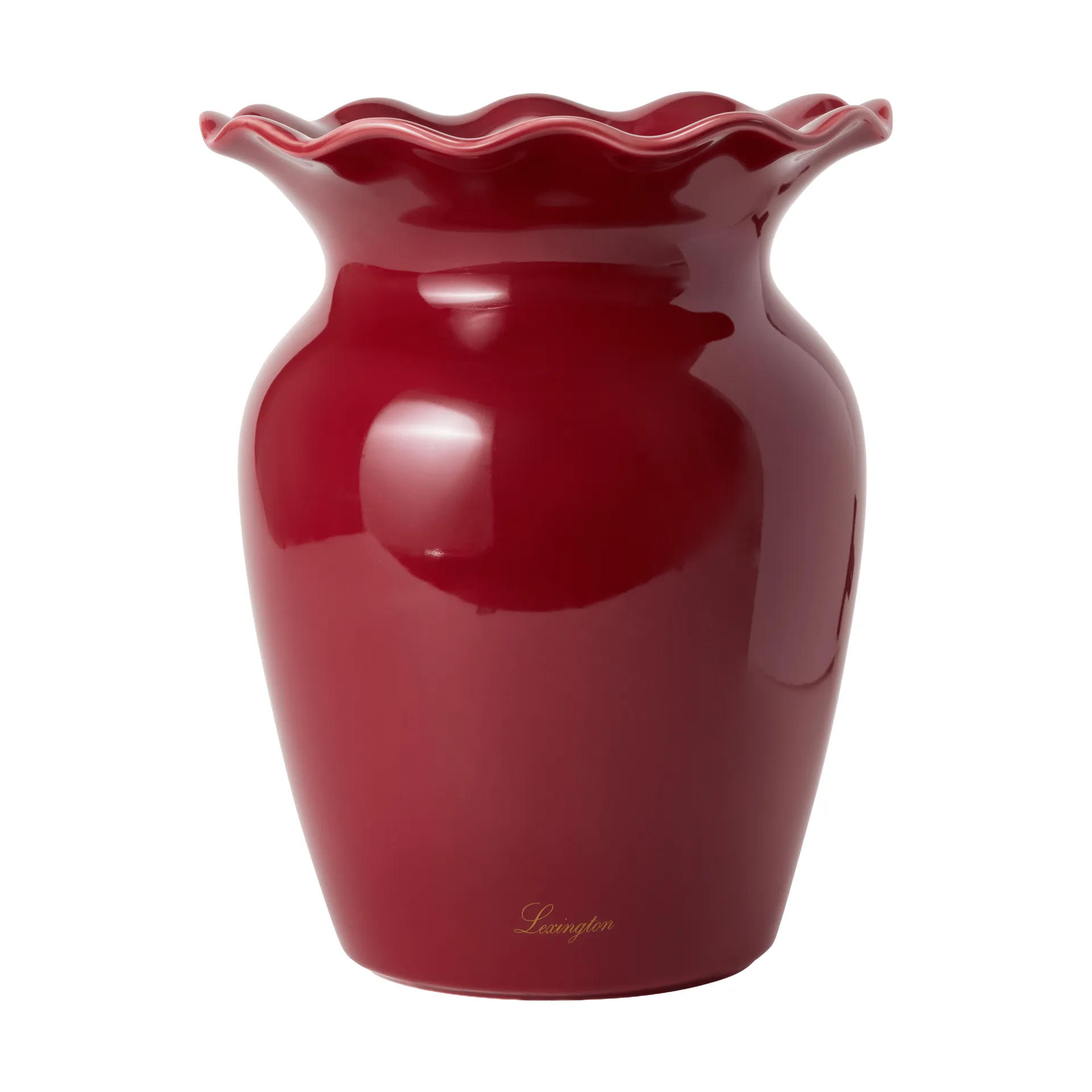 Jarrón Wavy , Red, 25 cm Lexington