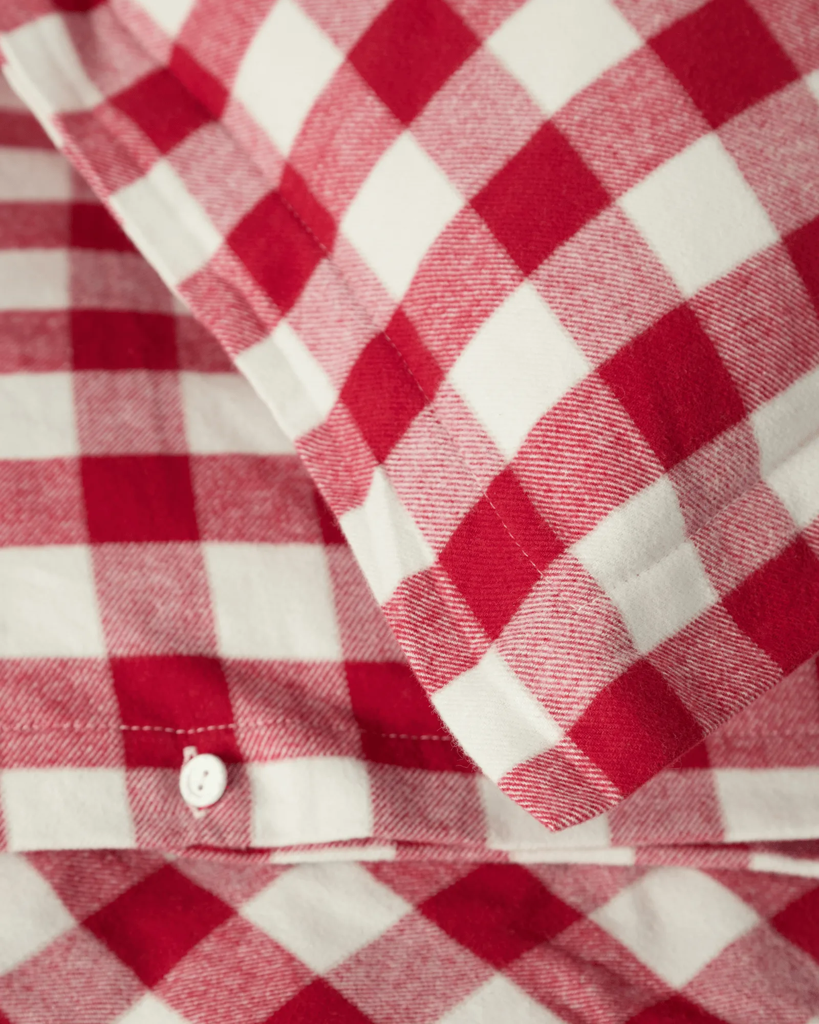 Juego de cama Checked cotton flannel, Red-light beige, 50x60 cm/150x210 cm Lexington