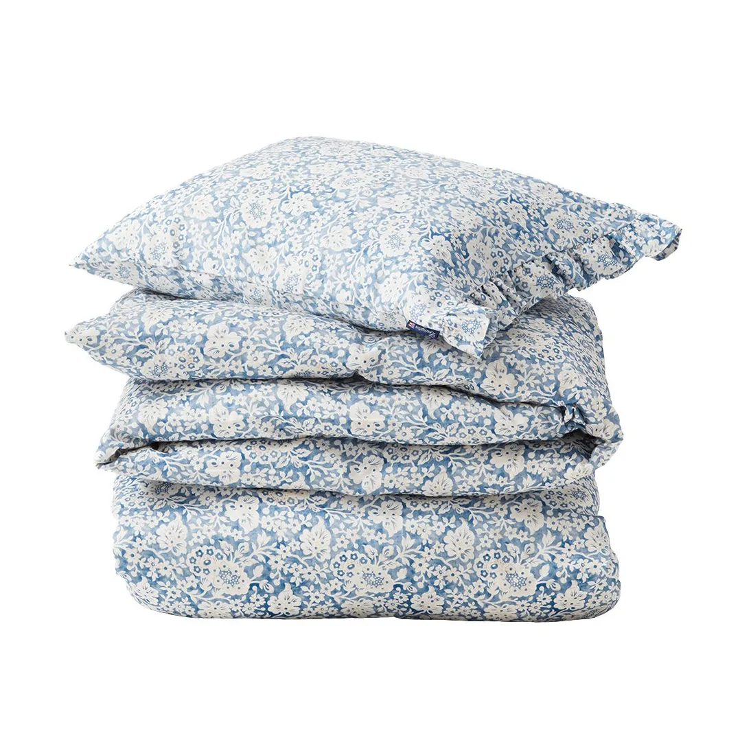 Juego de funda nórdica Blue Floral Printed Cotton Sateen, 50x60 cm, 150x210 cm Lexington