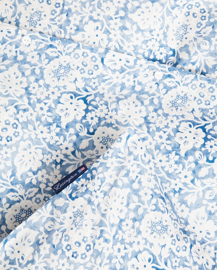Juego de funda nórdica Blue Floral Printed Cotton Sateen  - 50x60 cm, 150x210 cm - Lexington