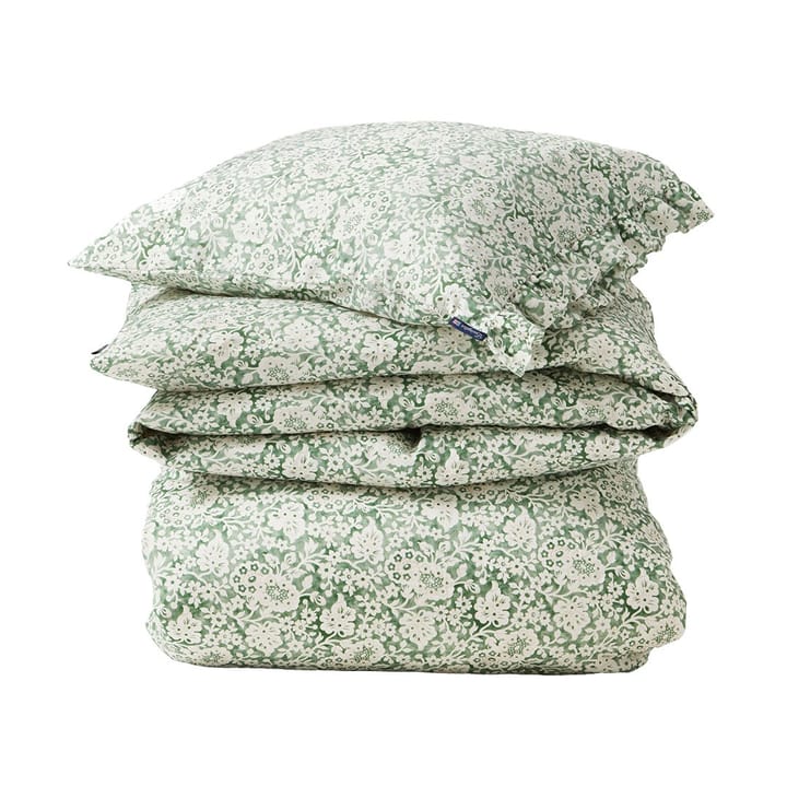 Juego de funda nórdica Green Floral Printed Cotton Sateen  - 50x60 cm, 220x220 cm - Lexington