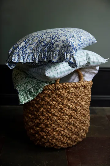 Juego de funda nórdica White/Beige Checked Lyocell/Cotton - 50x60 cm, 150x210 cm - Lexington