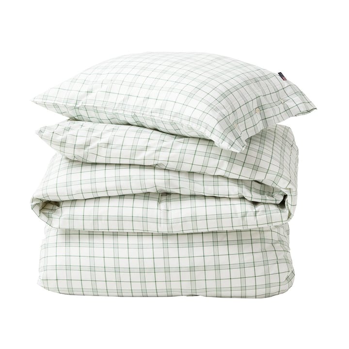 Juego de funda nórdica White/Green Checked Lyocell/Cotton  - 50x60 cm, 220x220 cm - Lexington