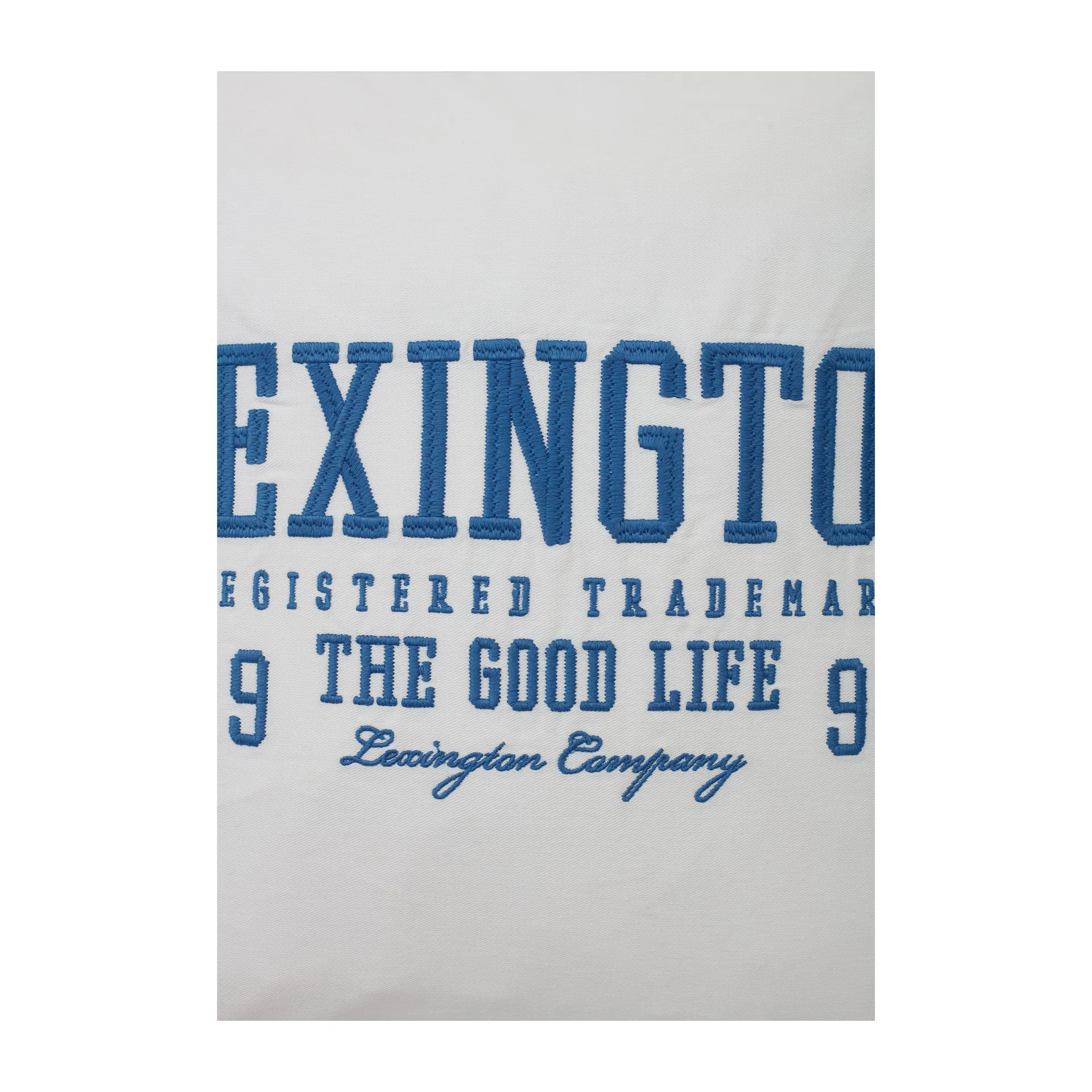 Logo Twill Funda de cojín 50x50 cm, White-blue Lexington