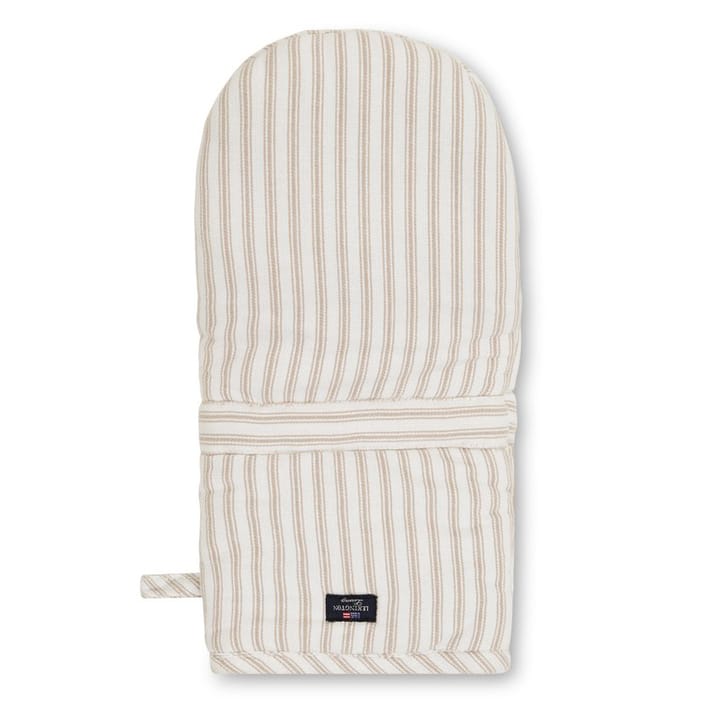 Manopla de horno Icons Herringbone Striped - Beige-white - Lexington