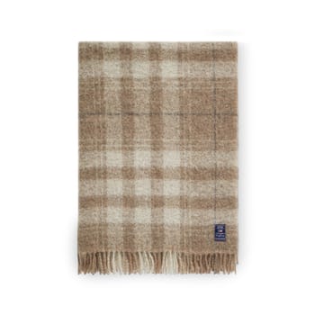 Manta Checked Mohair Mix 130x170 cm - Beige-white-gray - Lexington