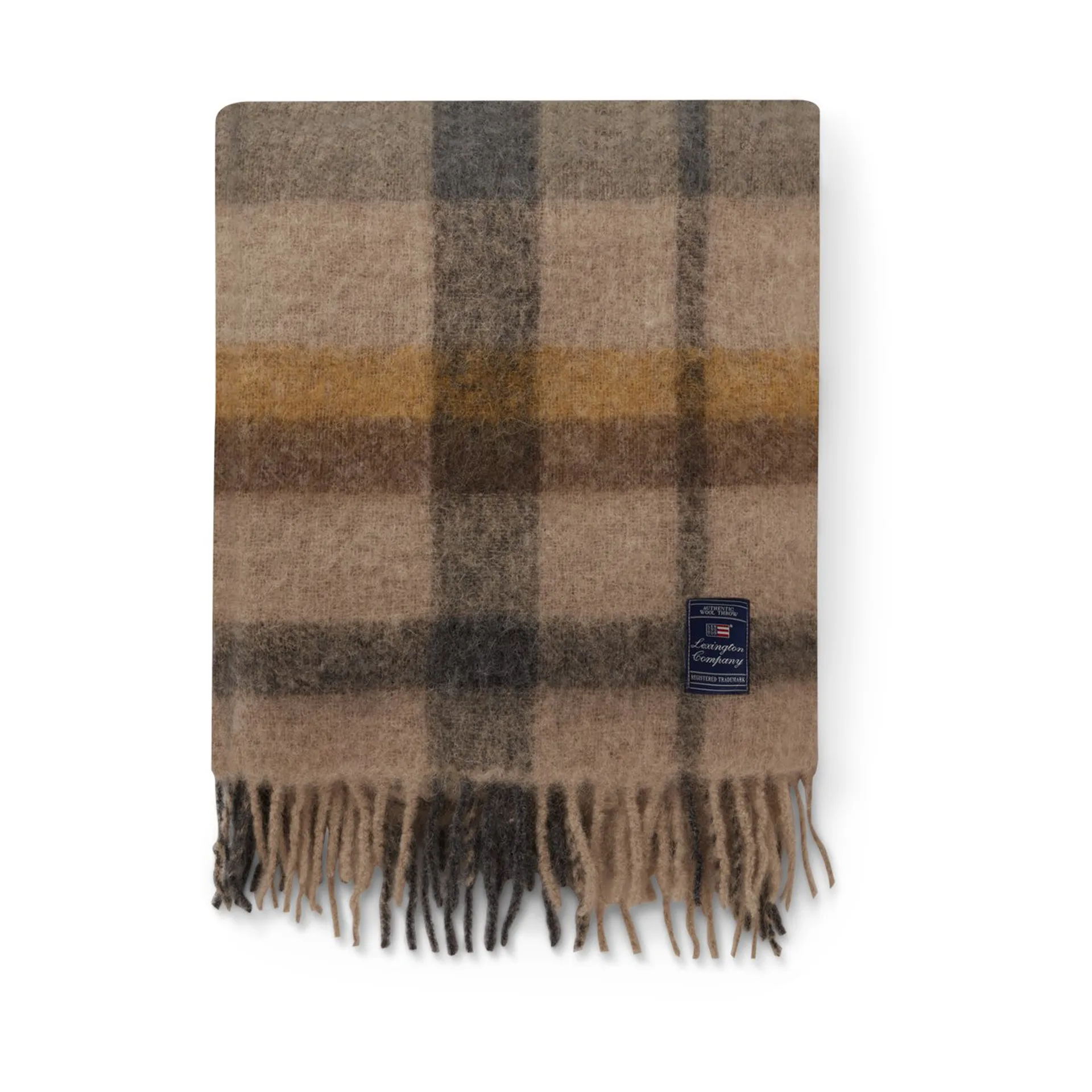 Manta Checked Mohair Mix 130x170 cm, Multi Lexington