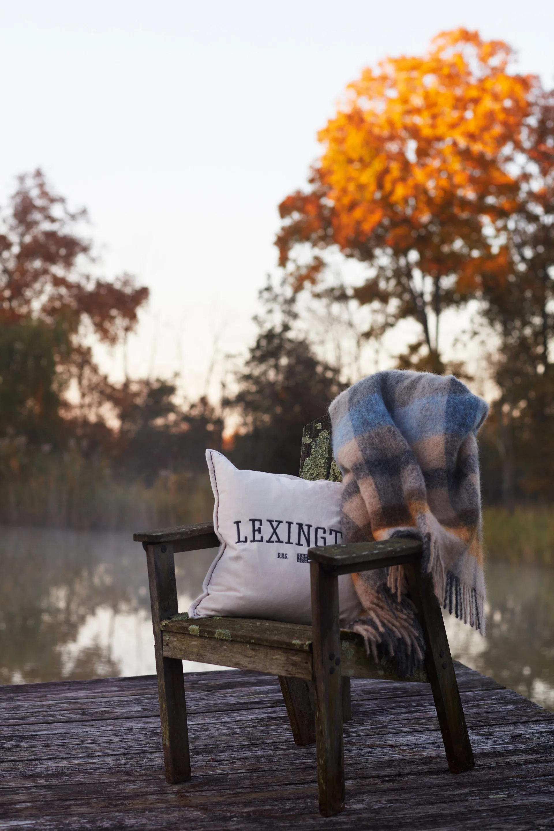 Manta Checked Mohair Mix 130x170 cm, Multi Lexington