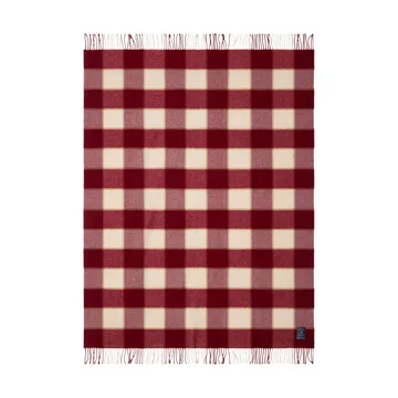 Manta Checked Recycled Wool 130x170 cm - Red-Light beige-beige - Lexington