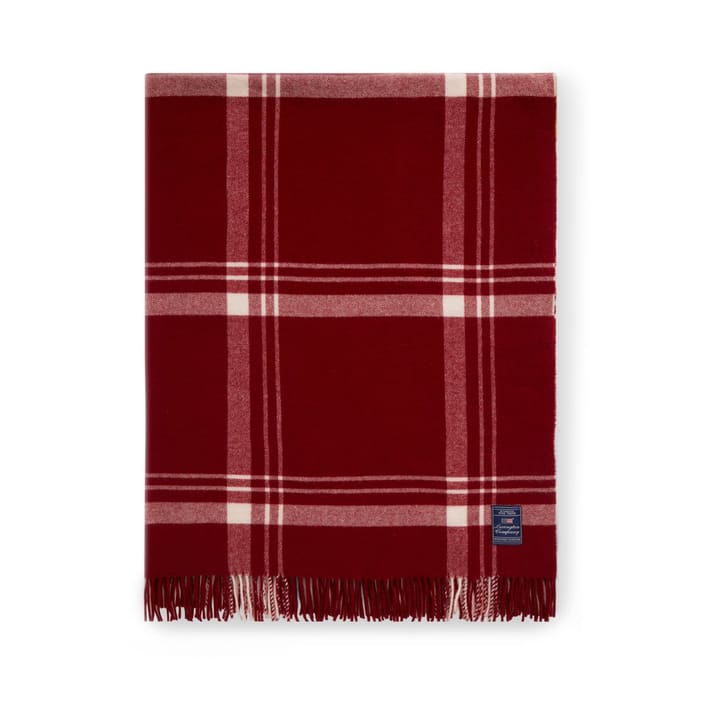 Manta Checked Recycled Wool 130x170 cm, Red-white Lexington