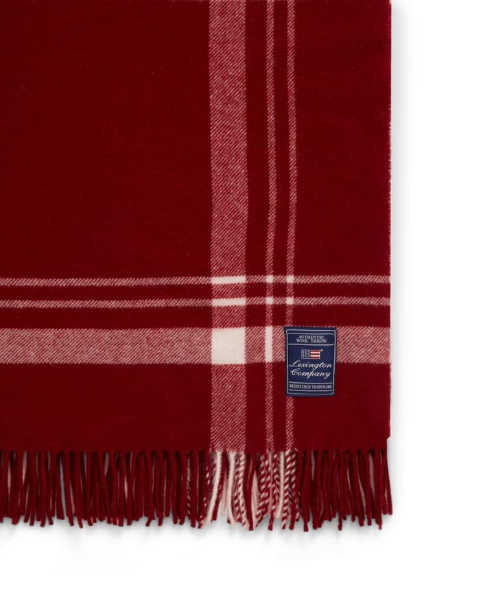 Manta Checked Recycled Wool 130x170 cm, Red-white Lexington