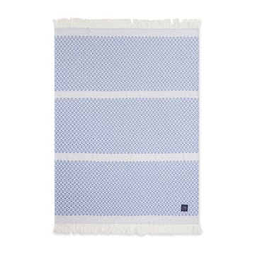 Manta de algodón Striped Structured Recycled 130x170 cm - Azul-blanco - Lexington