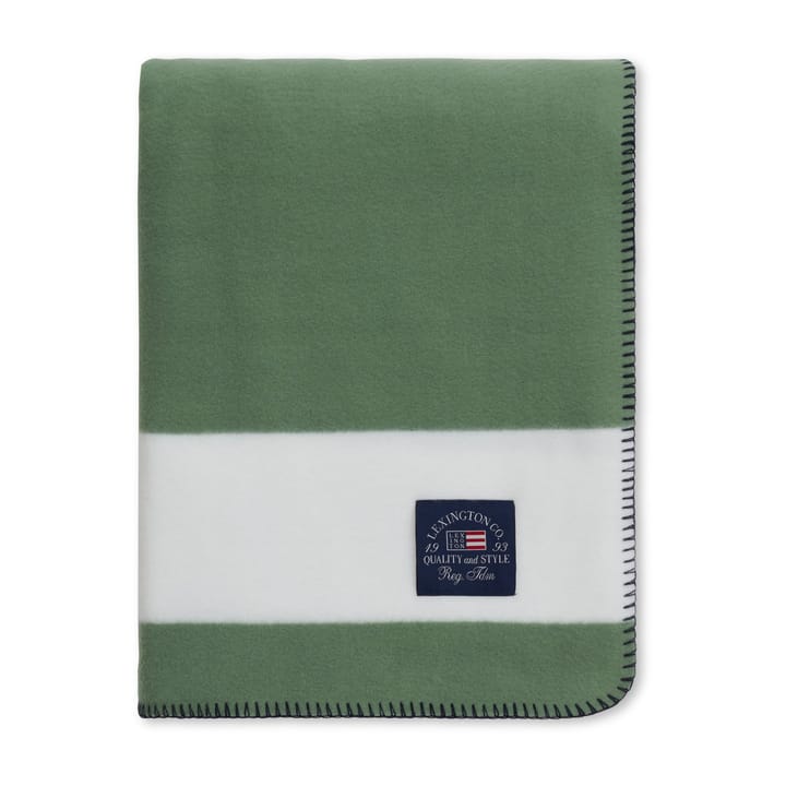 Manta de fieltro Irregular Striped 130x170 cm, Green-White Lexington
