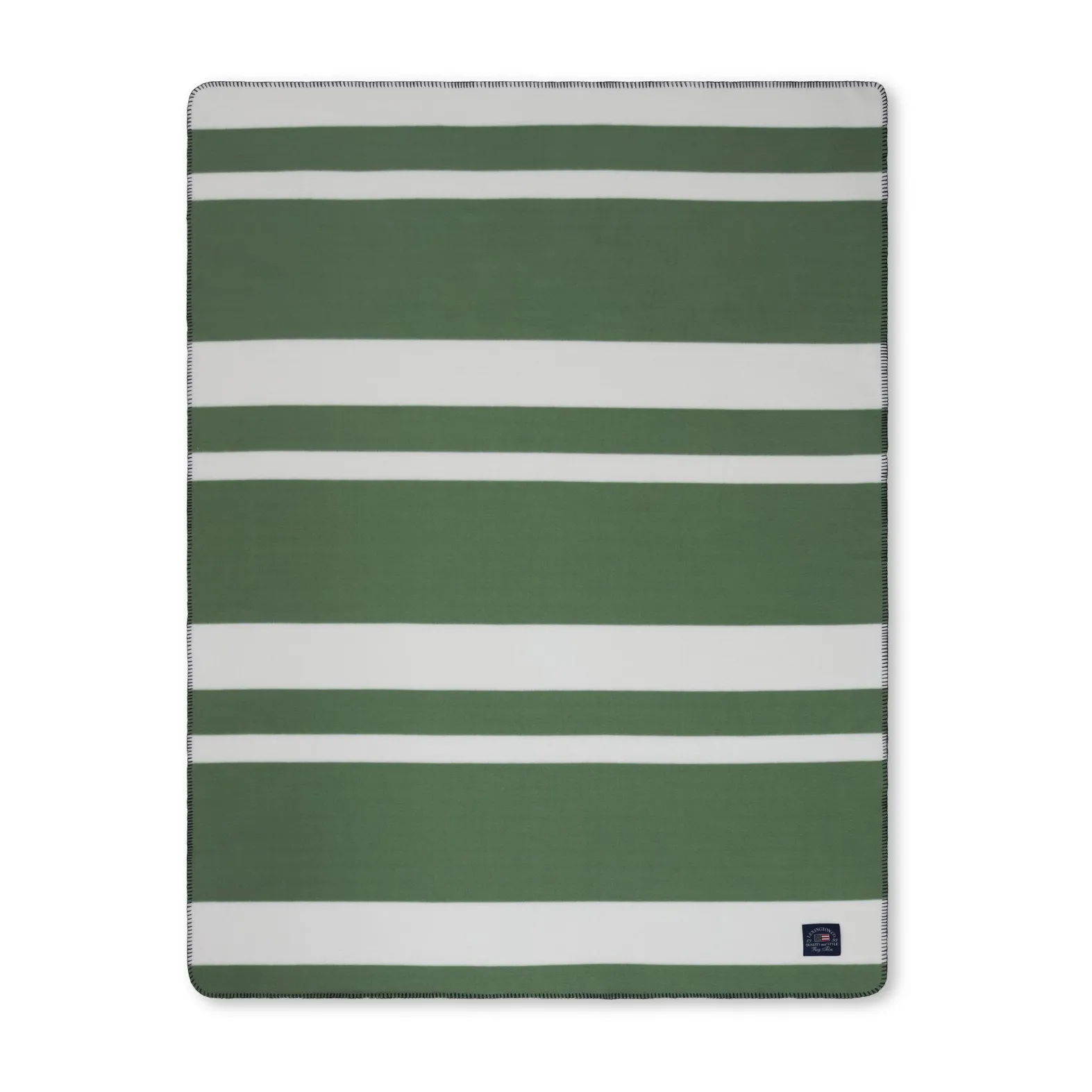 Manta de fieltro Irregular Striped 130x170 cm, Green-White Lexington