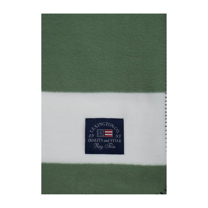 Manta de fieltro Irregular Striped 130x170 cm, Green-White Lexington