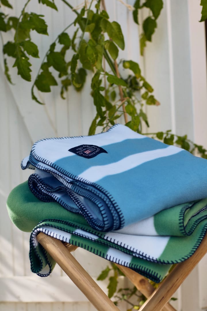 Manta de fieltro Irregular Striped 130x170 cm, Green-White Lexington