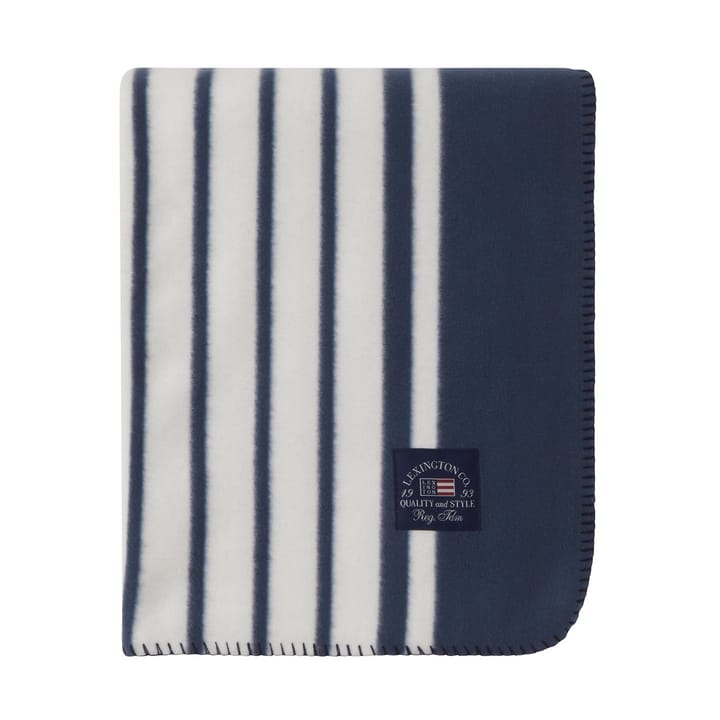 Manta de forro polar Striped Recycled Polyester 130x170 cm, Navy Lexington