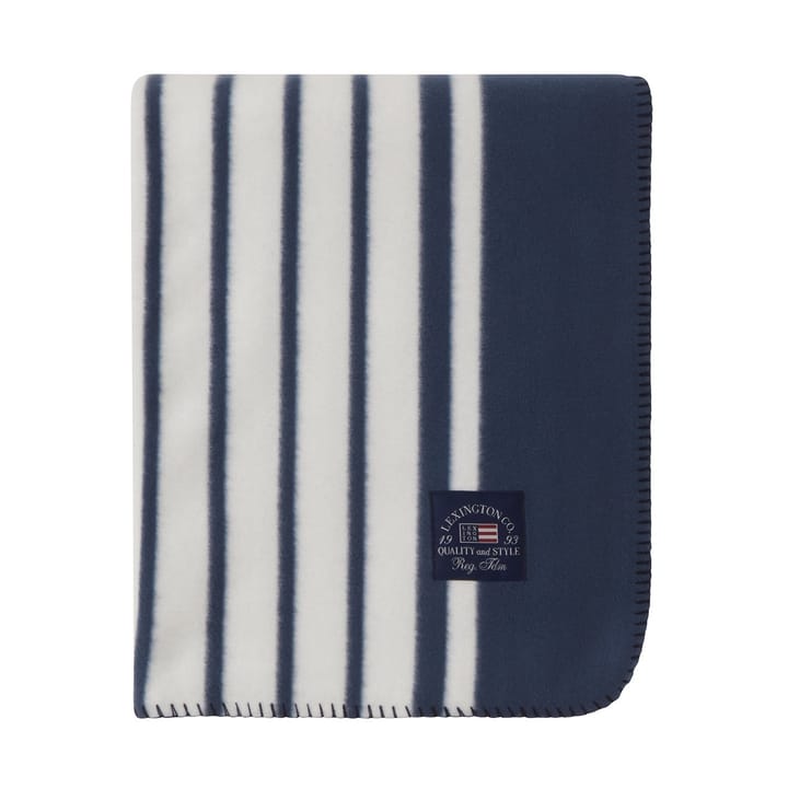 Manta de forro polar Striped Recycled Polyester 130x170 cm - Navy - Lexington