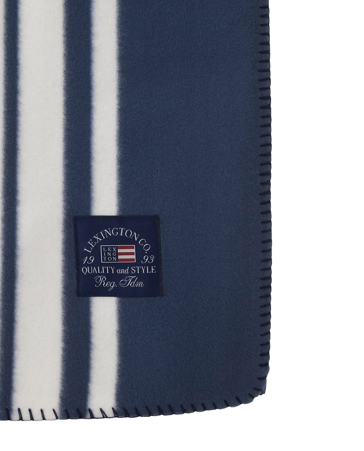Manta de forro polar Striped Recycled Polyester 130x170 cm - Navy - Lexington