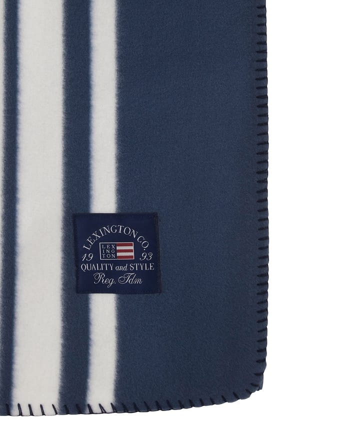Manta de forro polar Striped Recycled Polyester 130x170 cm, Navy Lexington