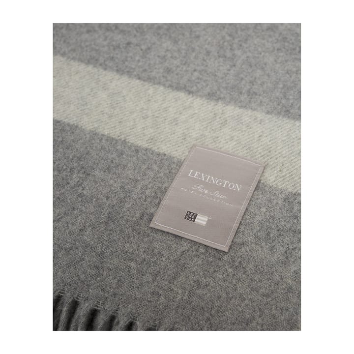 Manta de lana Hotel Wool 130x170 cm, gris-blanco Lexington
