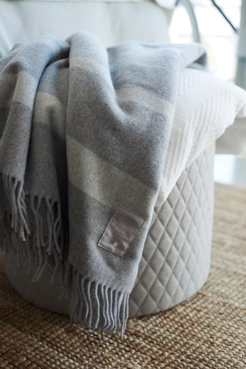 Manta de lana Hotel Wool 130x170 cm - gris-blanco - Lexington