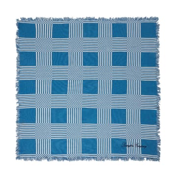 Manta de picnic Checked Recycled Cotton 150x150 cm - Blue - Lexington