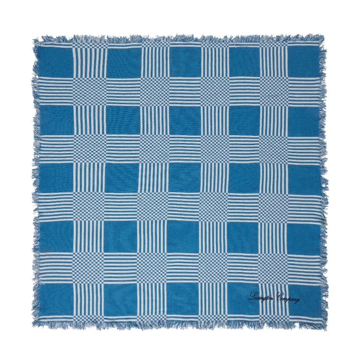 Manta de picnic Checked Recycled Cotton 150x150 cm - Blue - Lexington