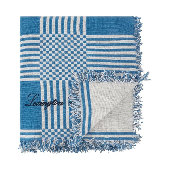 Manta de picnic Checked Recycled Cotton 150x150 cm, Blue Lexington