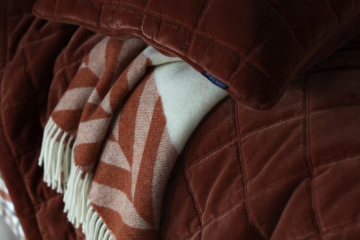 Manta Herringbone Striped Recycled Wool 130x170 cm, Copper-brown Lexington
