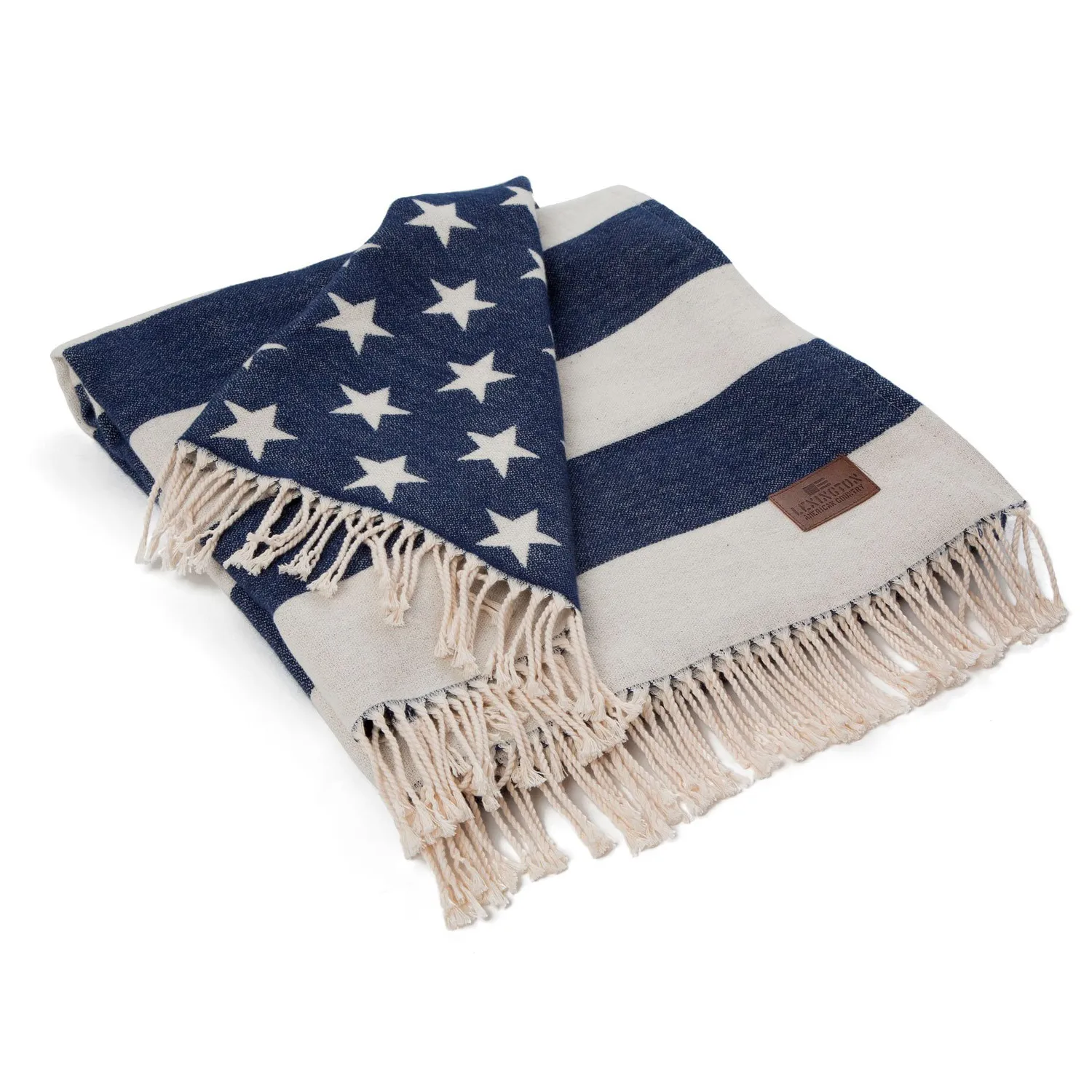 Manta Icons Flag 130x170 cm, White-navy Lexington