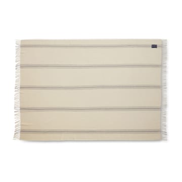 Manta lana Striped Recycled 130x170 cm - Offwhite-gris - Lexington