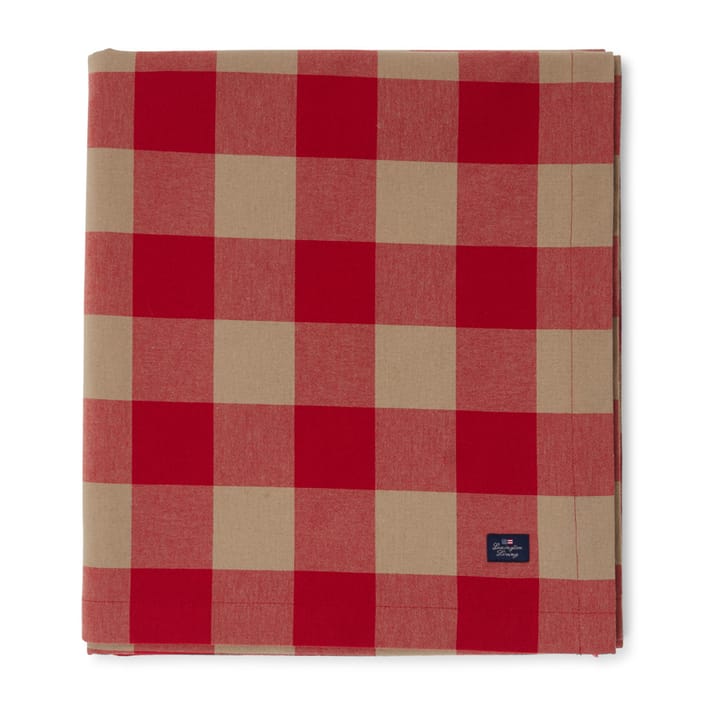 Mantel Checked 150x250 cm - Red-beige - Lexington