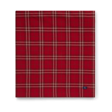 Mantel Checked Organic Cotton Oxford 150x250 cm - Red-beige-green - Lexington