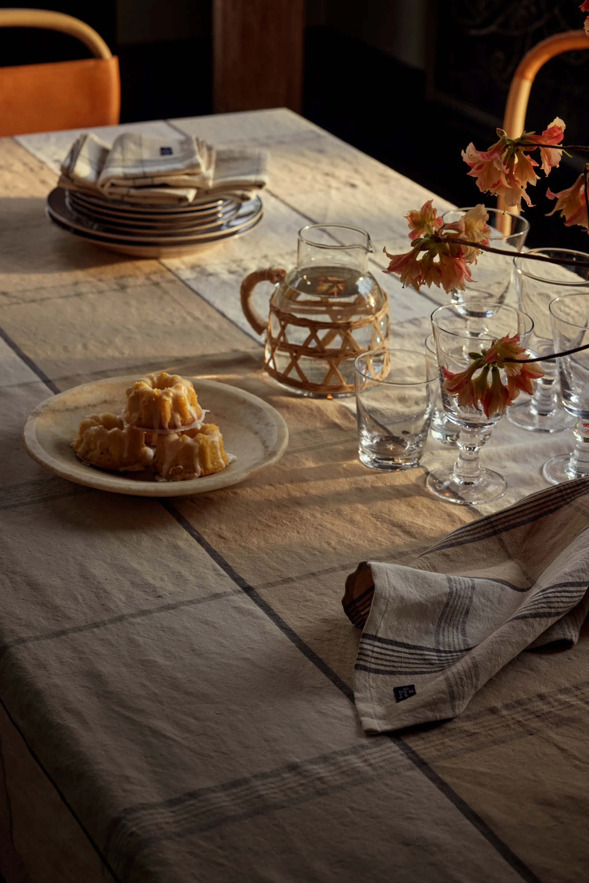 Mantel Easter Linen/Cotton 150x250 cm, Yellow-green Lexington