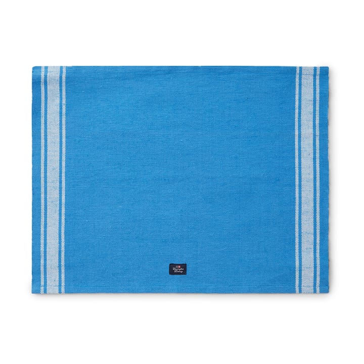 Mantel individual Cotton Jute Side Stripes 40x50 cm - Azul-blanco - Lexington