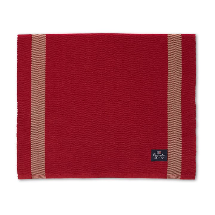 Mantel individual Herringbone with Stripes 40x50 cm, Red-beige Lexington