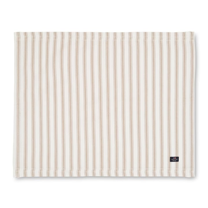 Mantel individual Icons Herringbone Striped 40x50 cm - Beige-white - Lexington