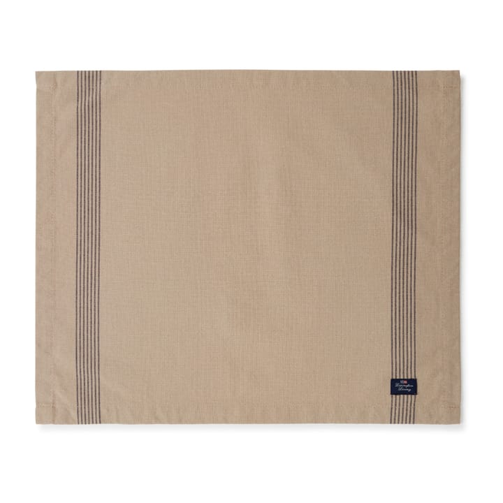 Mantel individual Organic Cotton Oxford 40x50 cm - Beige-dark gray - Lexington