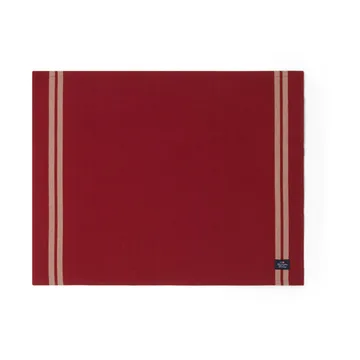 Mantel individual Side Striped Org Cotton Rib 40x50 cm - Red-beige - Lexington