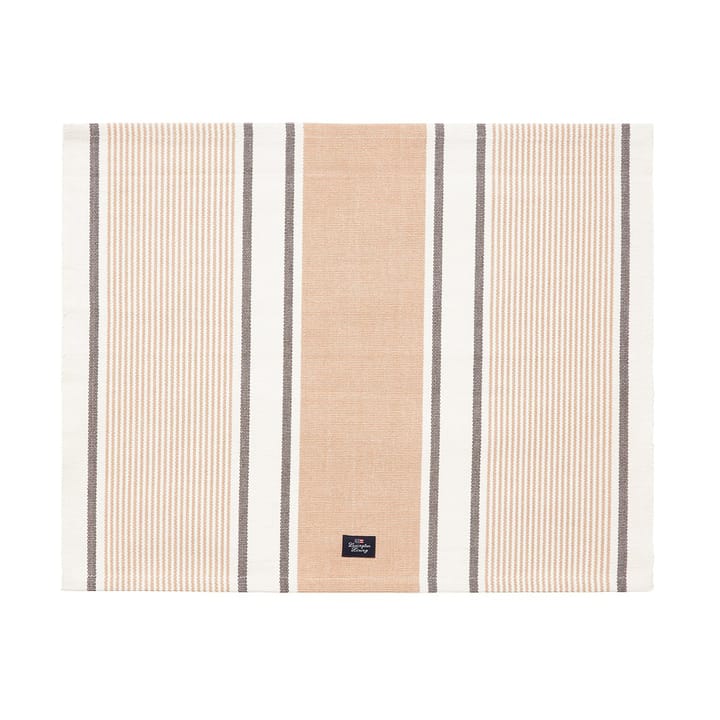 Mantel individual Striped Organic Cotton 40x50 cm, Beige Lexington